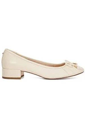 Dune Amazing Block Heel Ballerina - Ecru