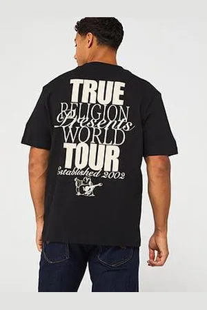 True Religion Short Sleeve Crackle World Tour T-Shirt