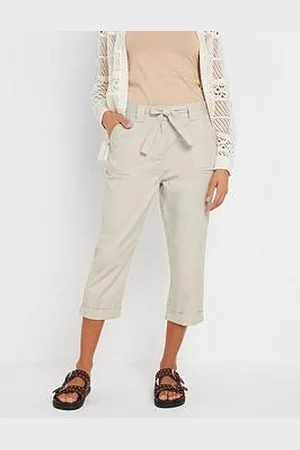 M&Co Poplin Crop Cool Cotton Trouser