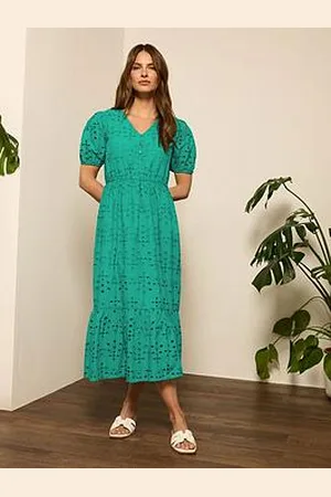 M&Co Broderie Button Down Dress