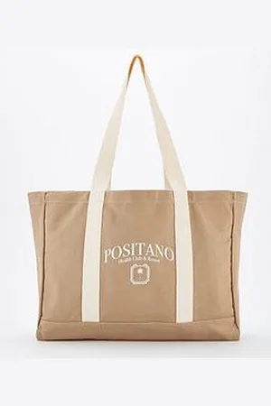 Very Printed Slogan Canvas Tote Bag