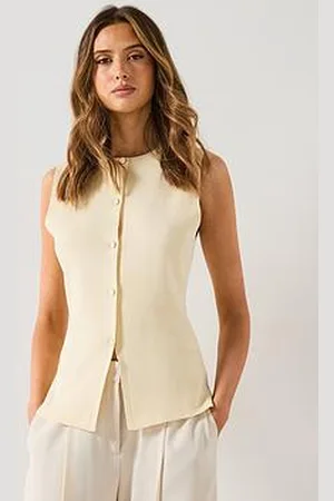MANGO Fine Knit Waistcoat With Buttons