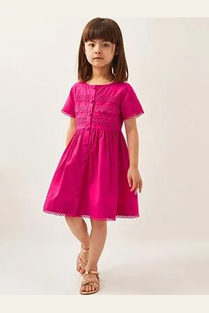 Monsoon Girls Embroidered Short Sleeve Dress
