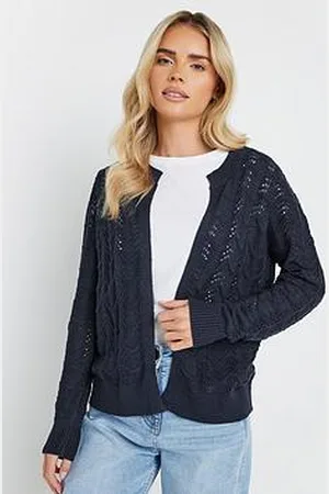 M&Co Petite Pointelle Edge To Edge Cardigan