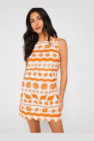 Very Scallop Edge Printed Mini Dress