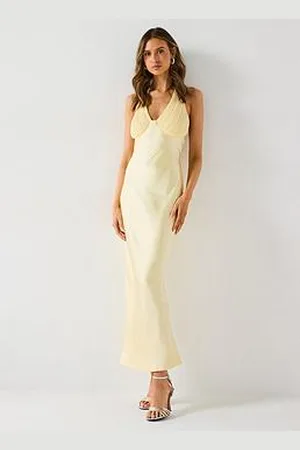 Six Stories Pleated Halter Neck Midaxi Dress