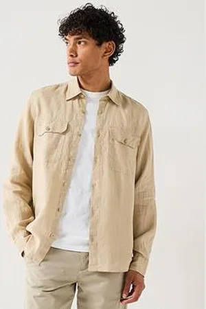 HUGO BOSS Liam Regular Fit Double Pocket Linen Shirt