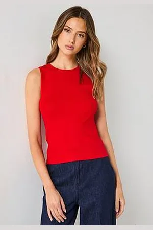 MANGO Sleeveless Fitted Knitted Tank Top