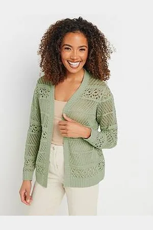 M&Co Edge To Edge Crochet Cardigan