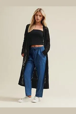 M&Co Petite Maxi Crochet Cardigan