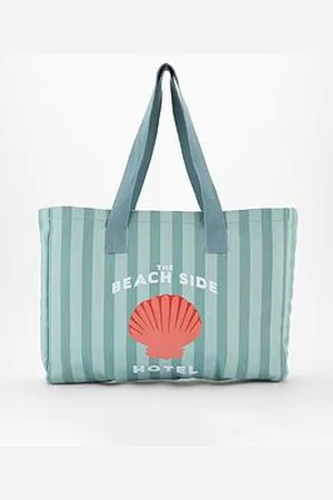 Very Shell Printed Slogan Tote Bag