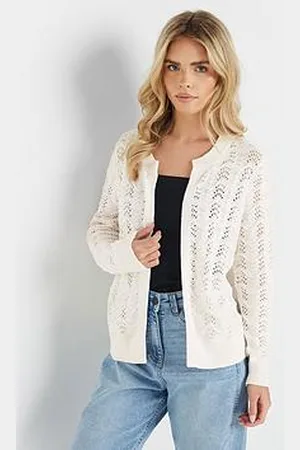 M&Co Petite Pointelle Edge To Edge Cardigan