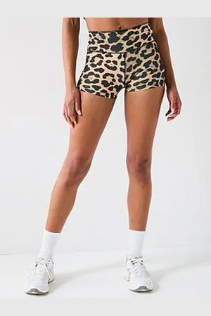 P.E Nation Womens Training Stellar 5Inch Bike Shorts - Leopard Print