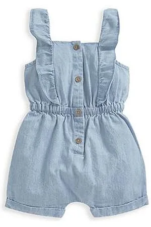 Mamas & Papas Baby Girls Chambray Playsuit
