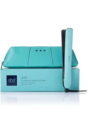 ghd Gold Limited Edition Hair Straightener In Mystic Aqua With Matching Heat-Resistant Bag & Mat