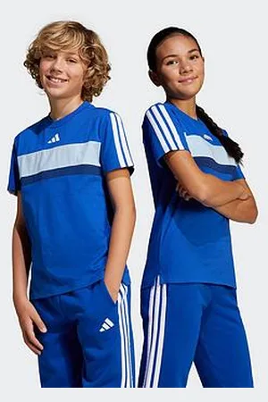 adidas Junior Boys Seasonal Essentials Tiberio 3-Stripes T-Shirt