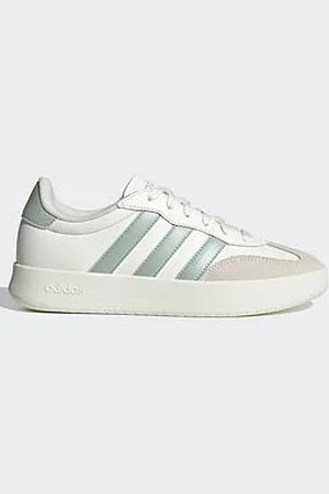adidas Womens Barreda Trainers - Off White/Linen Green/Linen Green