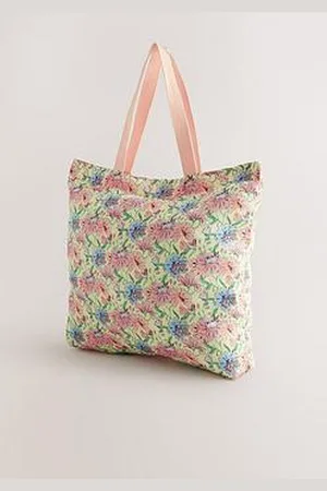 Cath Kidston Bunnies Floral Print Large Foldaway Tote Bag