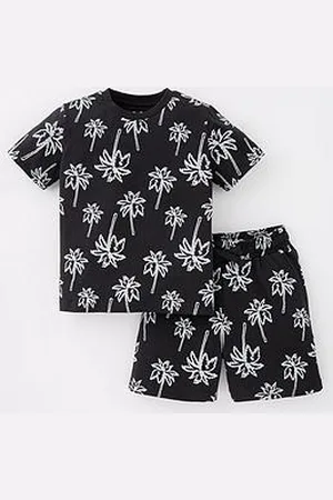 Very Boys Mono Palm Tree T-Shirt And Short Set