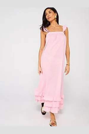 Very Frill Detail Maxi Beach Dress
