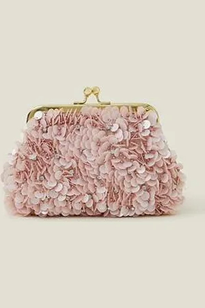 Accessorize Girls Sequin Flower Clip Bag