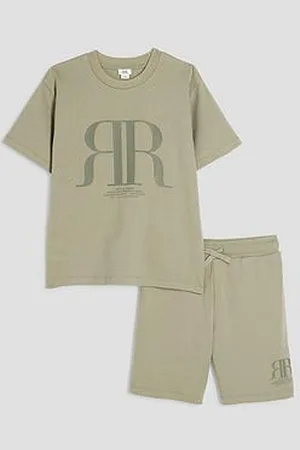 River Island Boys Rr T-Shirt And Shorts Set