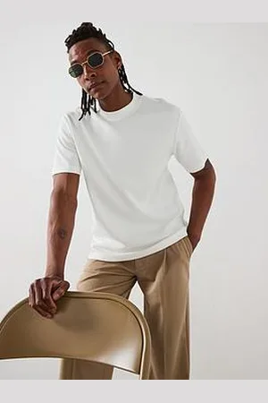 MANGO Olive Smart Ribbed Heavyweight Short Sleeve Crew Neck T-Shirt