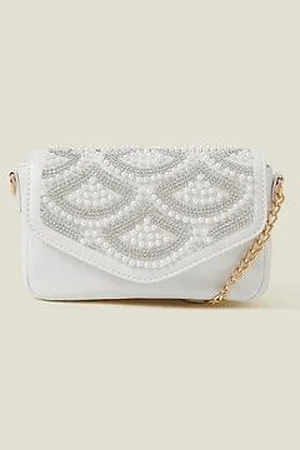 Accessorize Girls Pearl Fan Bag