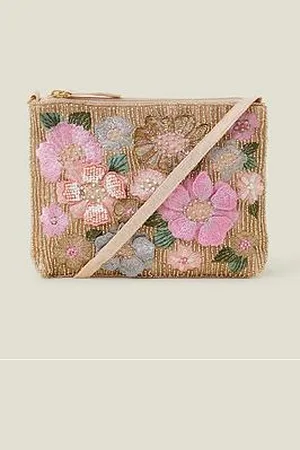 Accessorize Girls Flower Beaded Bag