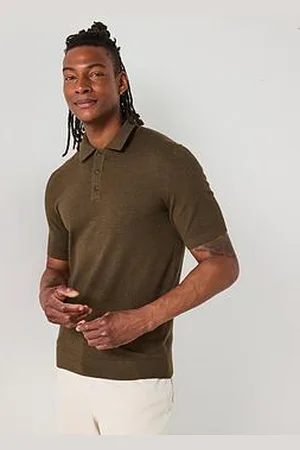 MANGO Andrew Textured Short Sleeve Knitted Polo Shirt