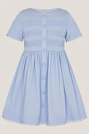 Monsoon Girls Embroidered Short Sleeve Dress