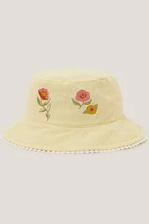 Monsoon Baby Girls Floral Embroidered Bucket Hat