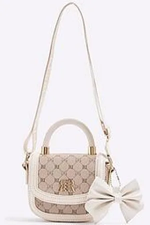 River Island Girls Monogram Cross Body Bag - Brown
