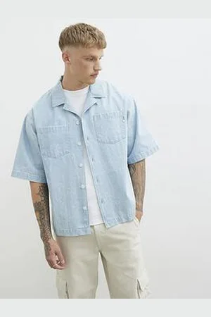 River Island Regular Fit Paisley Denim Shirt