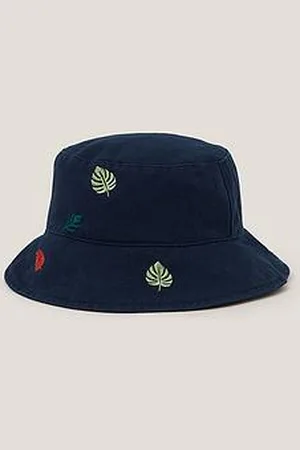 Monsoon Boys Leaf Embroidered Bucket Hat