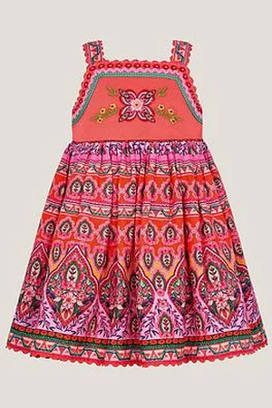 Monsoon Baby Girls Hertiage Print Mini Dress