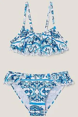 Monsoon Girls Calista Print Ruffle Bikini