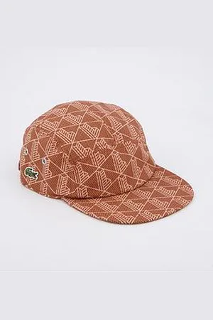 Lacoste Cotton Twill Monogram Print Jockey Cap