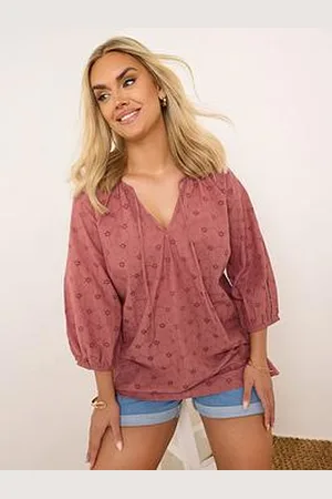 Yours Curve Broderie Boho Top