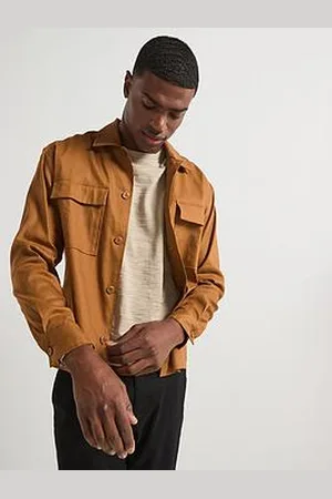 Calvin Klein Linen Blend Stretch Fabric Overshirt