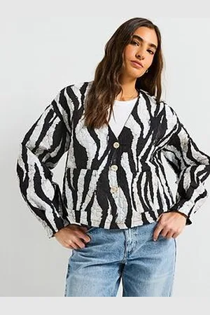 VERO MODA Lulu Long Sleeve Quilted Jacket - Black Stripe