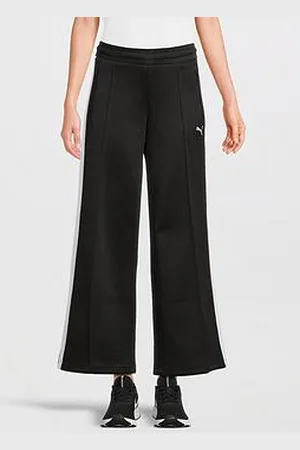 PUMA Womens T7 Low Rise Relaxed Track Pants Op - Black
