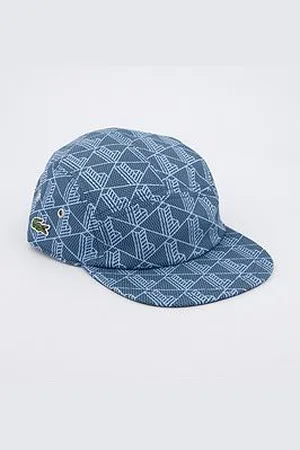 Lacoste Cotton Twill Monogram Print Jockey Cap