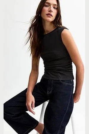 New Look Jersey Cap Sleeve Ruched Tank Top
