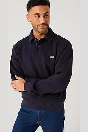 Lacoste Loose Fit Polo Collar Double Face PiquÉ Sweat Top