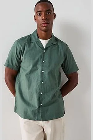 Everyday Basic Short Sleeve Revere Collar Linen Shirt