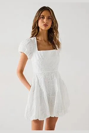 Forever New Maeve Bubble Hem Broderie Mini Dress