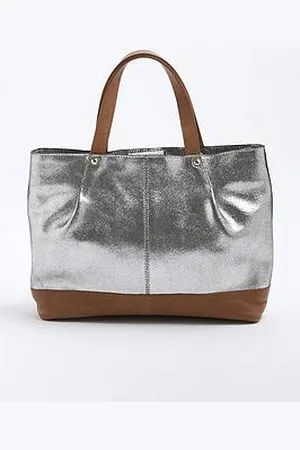 River Island Metallic Leather Shopper Bag