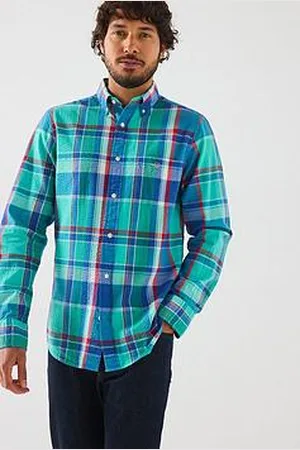 GANT Regular Fit Seersucker Check Print Long Sleeve Shirt