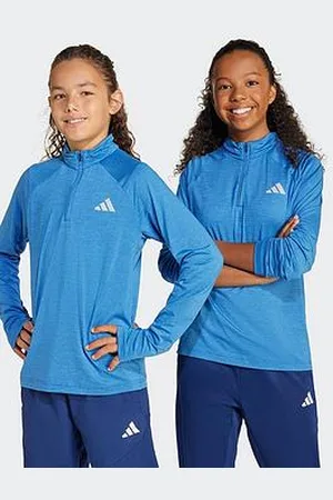adidas Junior Unisex Training Fav Zip Top - Blue